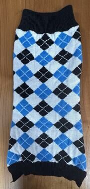 Multicolor Argyle Pullover Sweater for Small Dog/Lg Cat, Size Large